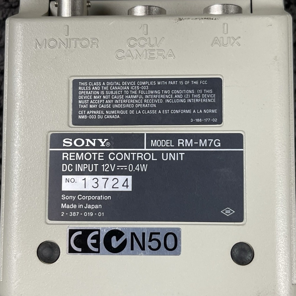 Sony RM-M7G Remote Control Unit for Broadcast Camera CCU Japan Video Equipment - Picture 3 of 5
